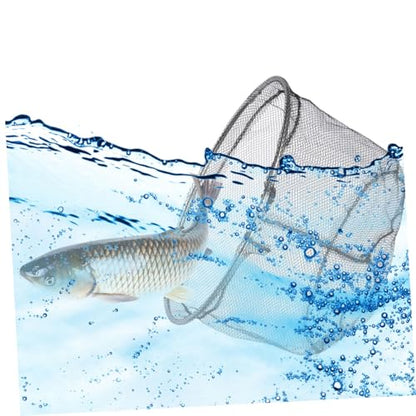 HEMOTON 4pcs Foldable Fishing Net Replacement Heads 40cm Stainless Steel Landing Nets with Deep Soft Flexible Mesh for Freshwater and Saltwater Trout Carp Fishing