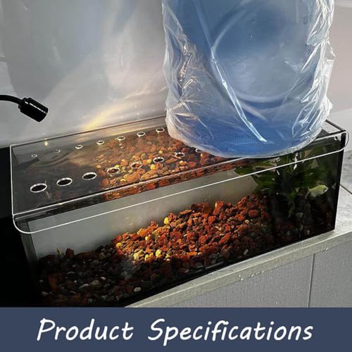 Cuttable Aquarium Cover, Clear Fish Tank Hood Cover 3/4/5mm Thick, Feeding Door Fish Tank Cover with Vent Port(10x8in) - size: 10x8in