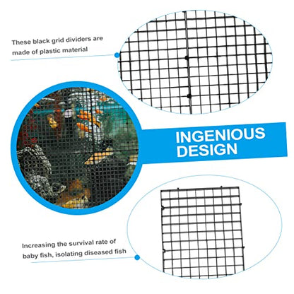 ERINGOGO 10pcs Aquarium Divider Grid Panels Fish Tank Separator for Easy Maintenance Isolation Grate for Compartmentalization