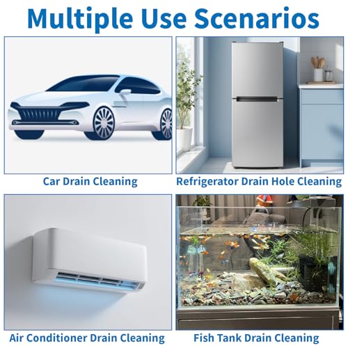 Auto Sunroof Drain Cleaning Tool, 118 Inch Long Flexible Tube Cleaning Brush, Drain Brush Pipe Cleaners for Car Sunroof Windshield Wiper Drain Hole
