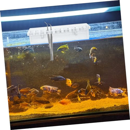 COLLBATH Fish Tank Cleaning Tool Holder Aquarium Plant Trimmer Wall-Mounted Rack Organizer