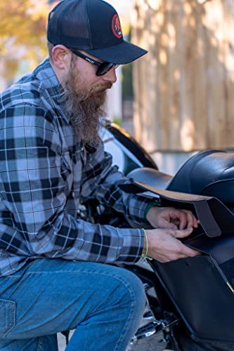 Willie & Max Handcrafted Compact Slant Motorcycle Saddlebag Set 58801-00 - size: Compact