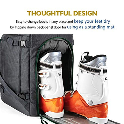 Unigear Ski Boot Bag Backpack 50L/70L for Helmet, Goggles, Skis & Snowboard - color: Gray, size: 50L