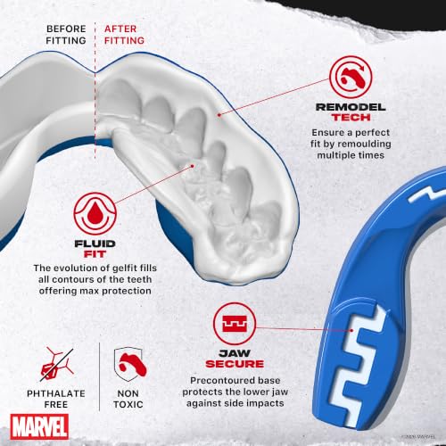 Marvel Beast Sports Mouth Guard, Adult Dual Layer Mouthguard with Case - color: Beast, size: Adult (12+ Years)