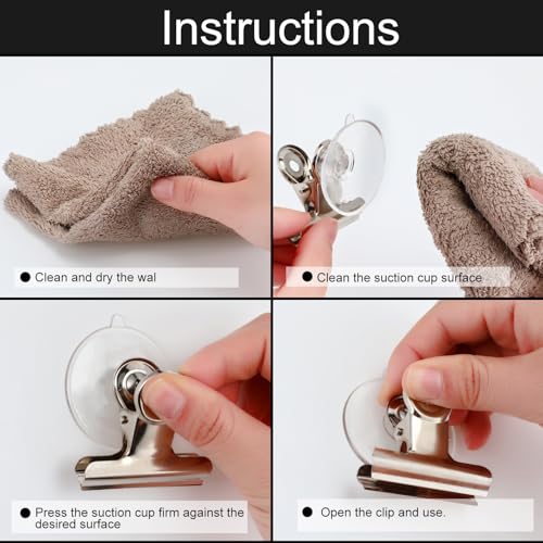 Boao Suction Cup Clip Plastic Round Suction Cup Clamp Holder for Hanging Home Office Accessories (16)