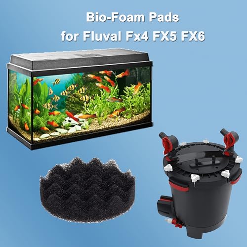 6 Pcs Bio-Foam Pads for Fluval Fx4 FX5 FX6 Canister Filter Aquarium Filter Sponge Replacement