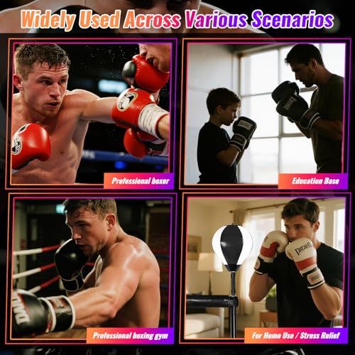 Boxing Speed Ball Universal 8mm Screw Replaceable Spare Sandbag for Dynamic and Enduring Training Sessions（Black White）