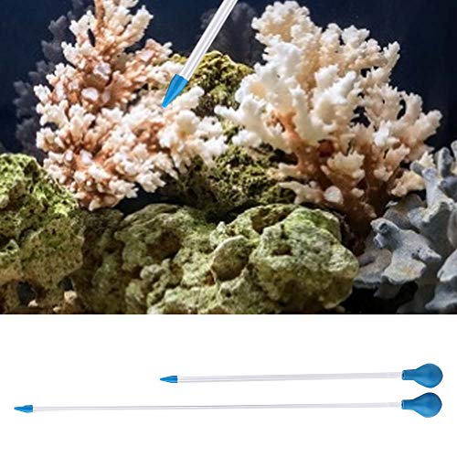 Ejoyous Futter Pipette Aquarium 60cm 40cm, 2 Stck Futterrohr Aquarium Acryl Wasserwechsler Pipette Feeder Wiederverwendbar Ftterungsrhrchen, fr Fischen Riffanemonen Brine Shrimp