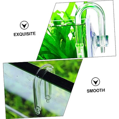 U-Shaped CO2 Diffuser Tube for Aquariums 1 Piece CO2 Tube Compatible Aquarium Plants Sturdy Glass Construction for Fish Tanks