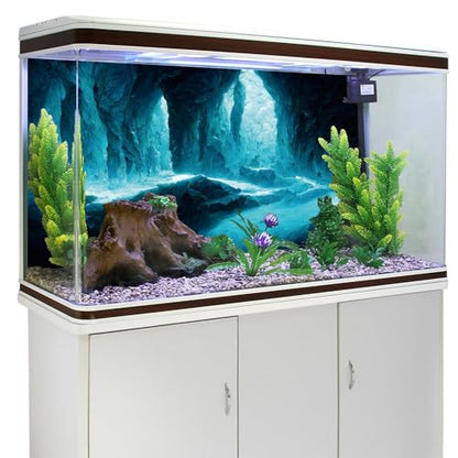 AWERT 48x24 inches Rock Cave Aquarium Background Rock Pillar Terrarium Background Cave Fish Tank Background