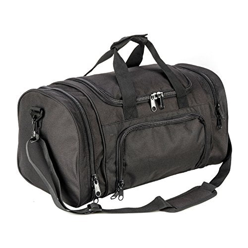 Gym Duffel Bag for Men Sports Duffel Bag with Shoe Compartment (BLACK-Model A) - color: BLACK-Model A