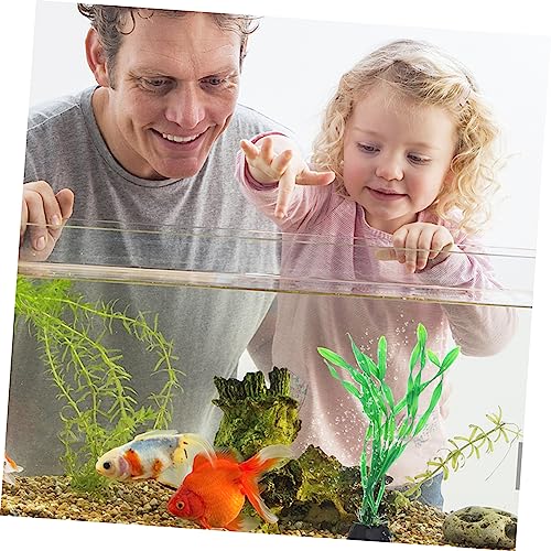 VICASKY 10Pcs Compact Fake Plant Aquarium Decoration Lifelike Desktop Aquarium Grass Stylish Fish Tank Accessories for Aquatic Landscape Safe for Fish and Water Quality