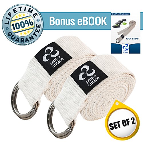 Stretching Straps and Yoga Blocks - Yoga Beginner Kit for Pilates & Gym - style: 2 Pack, 8ft