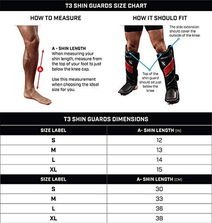 Hayabusa T3 Striking Shinguards - Men and Women | MMA Protection, Muay Thai Kickboxing, Sparring Pads, Martial Arts Gear, Adjustable Straps, Impact Padding, Elastic Fit - color: Black/Gold, size: Small