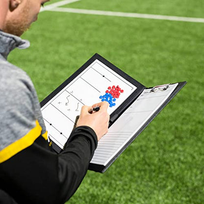 FORZA Magnetic Coaching Board | A4 Double-Sided Tactics Folder with Magnetic Markers, Pen & Eraser [13 Sport Options] - style: Rugby