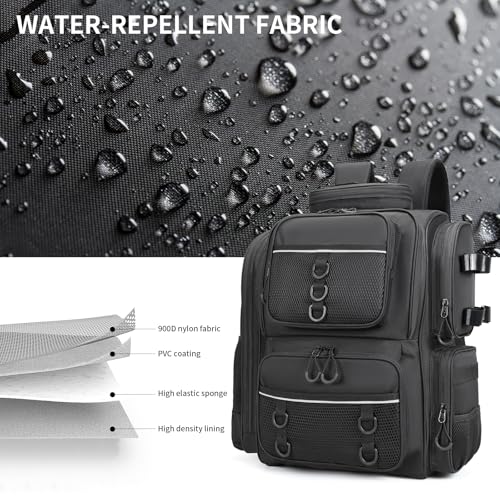 Fishing Backpack, fishing bag with Rod Holders. Large tackle Backpack Strong Materials