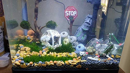 100-Pack Ceramic Aquarium Decor Balls, 0.4-Inch Fish Tank Ornaments for Freshwater Tanks