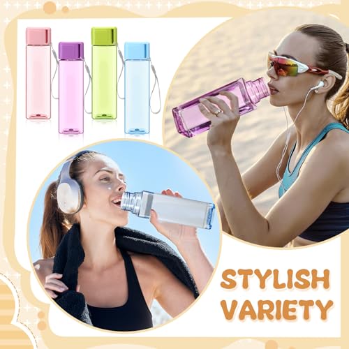 Mifoci 20 Pack 17 oz Plastic Water Bottles, Colorful, Rectangle - color: Colorful