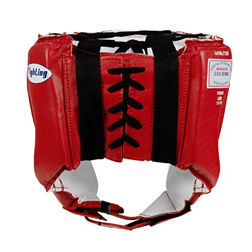 Fighting Sports USA Boxing Competition Headgear (Open Face), Red, Medium
