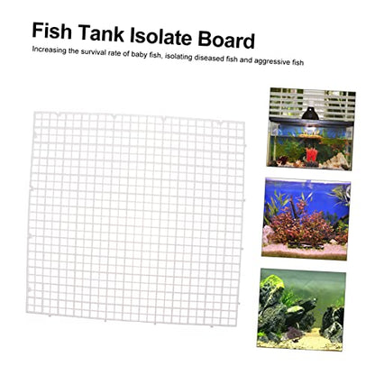 Abaodam 1set Aquarium Divider Panel Fish Tank Isolation Grid Suction Clips Mesh for Breeding and Compartmentalization for Fish Use