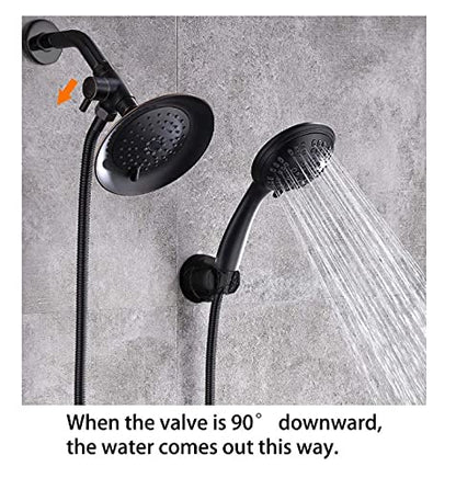 100% Solid Metal Shower Arm Diverter Splitter for Hand Held Showerhead and Fixed Spray Head ∣ G 1/2 3-Way Bathroom Universal Shower System Replacement Part (Oil Rubbed Bronze)