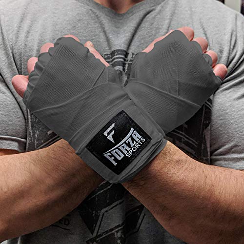 Forza Sports 180" Mexican Style Boxing and MMA Handwraps - color: Gray