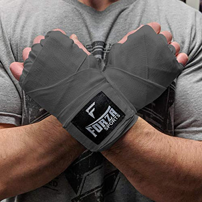 Forza Sports 180" Mexican Style Boxing and MMA Handwraps - color: Gray