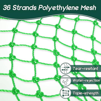 Foldable Drop and Pier Fishing Net, Portable Bridge Net, Foldable Crab Net Bait Shrimp Net with Foldable Bucket Soft Steel Hoop and 32FT Rope Storage Bag