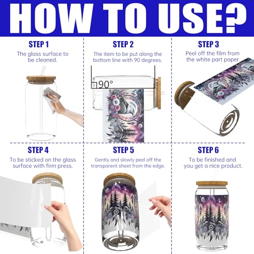 UV DTF Cup Wrap Transfer Stickers Rub On Transfers 4 Sheets Animal Tumblers Water Bottles Mugs Glasses Cups - style: Animal