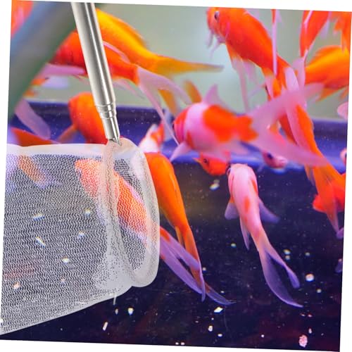 UPKOCH Mini Telescopic Aluminum Alloy Fishing Net Lightweight Compact Shrimp Scoop for Aquarium Use Delicate