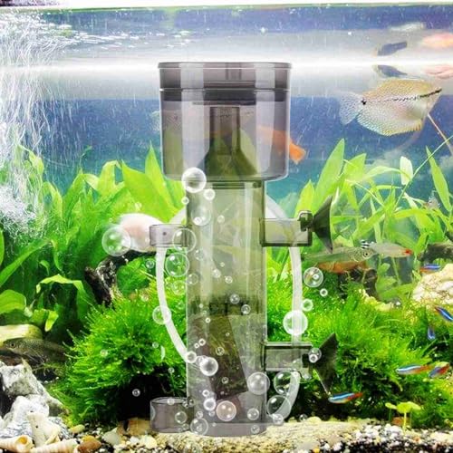 RS-4003 Protein Skimmer for Saltwater Aquariums, Compact Acrylic Design Quiet Operation for Small Tanks and Nano Fish Tanks