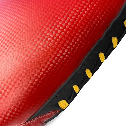 AAMA Martial Arts Taekwondo Karate Kickboxing Training Double Paddle Kicking Target - style: Red 2pc