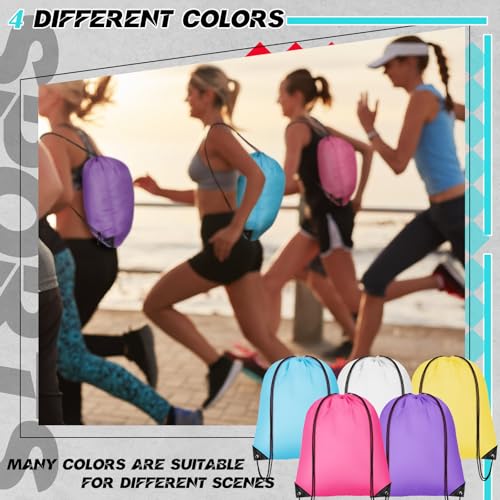 20 Sets 17oz Water Bottles Bulk and Drawstring Backpacks, Lovely - color: pink, green, blue, yellow