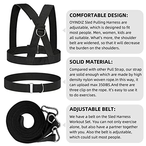Sled Workout Equipment, Tire Pulling Harness Workout Training