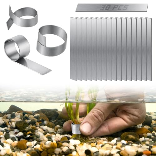 Aquarium Plant Weights, Plant Anchors, 30Pcs Aquarium Plant Anchors, Plant Weights Anchors for Live Plants, Plant Weights Stops Plants from Floating in The Aquarium.