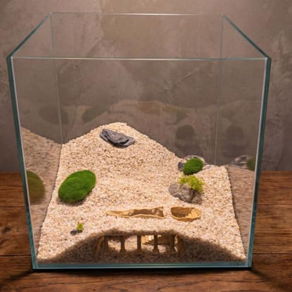 Roman Column Aquarium Cave, 3D Print Fish Hideout for Aquarium Fish Tank Decor, for Viewing Shrimp, Betta Fish, Corydora, Catfish, Pleco (White, M)
