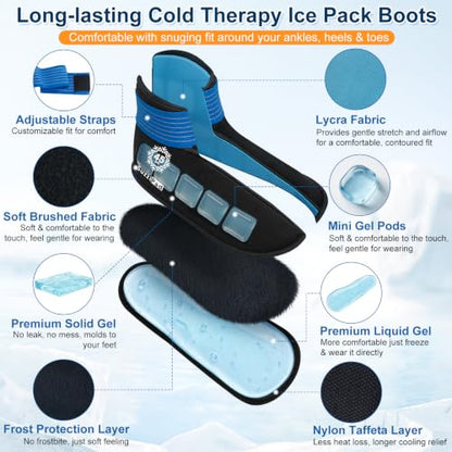 SuzziPad Cold Therapy Gloves & Boots for Chemotherapy Must Haves, L | Lycra & ultra-soft fabric, 45-min long-lasting cold therapy, relieves hand & foot pain, post-surgery & chemo recovery - size: L