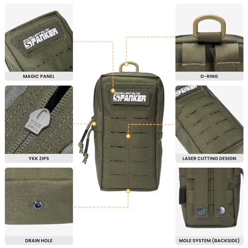 EXCELLENT ELITE SPANKER Tactical MOLLE Pouch EDC Utility Pouches Gadget Organizer Phone Holder Waist Bag Tool Pouch - color: Ranger Green