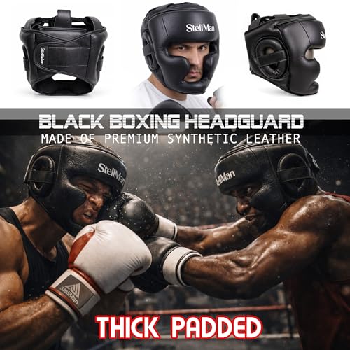 Boxing Headgear for MMA Training, Adjustable Padded Protective Helmet – Muay Thai, Kickboxing, Karate, Taekwondo & Martial Arts Sparring - size: L/XL AegisFit