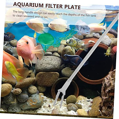 2pcs Clip Feeder Aquarium Lid Electric Drain Artificial Heater Aquarium Tongs Light Pond Pool Aquarium Kit Fountain Pet Live Plants for Fish Tank Tweezers Pump Plastic