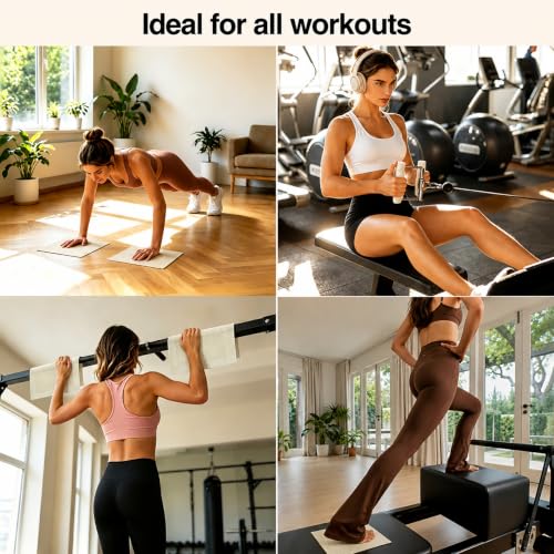 Pilates Non Slip Mat Hand Workout Pads Foldable Grips Gloves