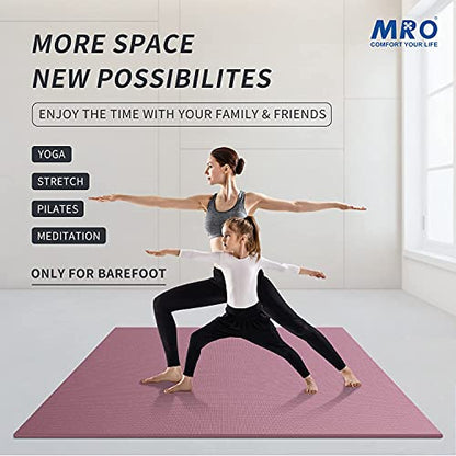 MRO Extra Large Yoga Mat, 12'x6'/9'x6'/7'x5'/6'x4' (9MM) - color: purple, size: 6*12 FT