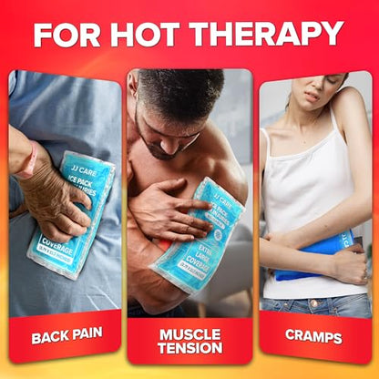 Ice Packs for Injuries Reusable (Pack of 2, XL) - Gel Ice Packs Reusable - Soft Ice Pack for Injuries with Wrap - Flexible Therapy, for Knee, Back, Neck, Wrist, & Ankle