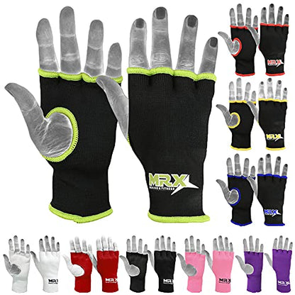 MRX Muay Thai Boxing Inner Gloves Protective Hand Wrap (Black,Green Medium) - color: Green, size: Medium
