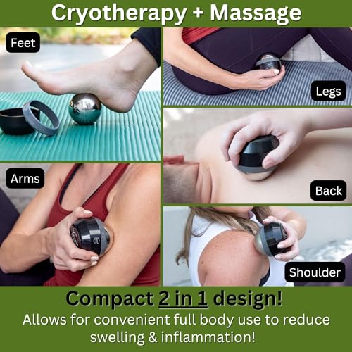 Brookethorne Naturals Cryoglide Ice Roller Ball Massager | Cold Therapy