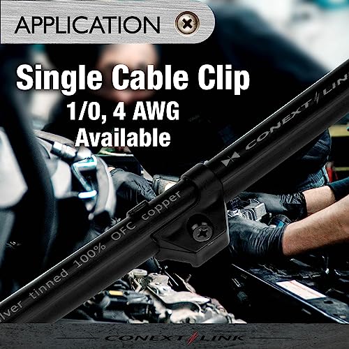 CCS0-4 Single Cable Clip Clamp Fastening Wire Management 4 Pack (Single 1/0 Gauge) （19046） - size: Single 1/0 Gauge