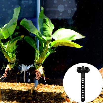 Aquarium Suction Cup Cable Tie with Strong Adhesion for Firm Attachment of Wire Organization in FishTanks 10PCS Fishtank Cable Tie for Wire Fixation - color: White