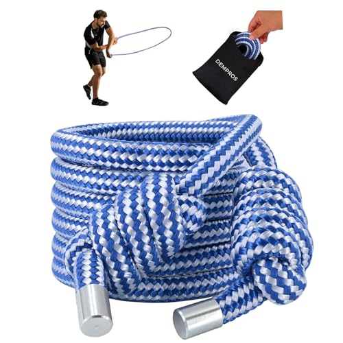 1.5lb Weighted Flow Rope for Men & Women - color: Blue White Braid
