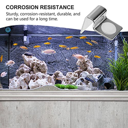 Suxgumoe Aquarium Cover Clips, 4 Pcs 6mm / 8mm / 10mm / 12mm Stainless Steel Fish Tank Glass Cover Clip Support Holder Universal Lid Clips for Rimless Aquariums (12mm)