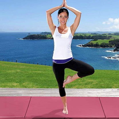 Meet Perfect Folding Gymnastics Mat - color: Burgundy